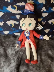 18" Betty Boop Patriotic Plush - Picture 1 of 4