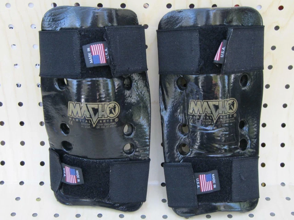 EQUIPO DE TAEKWONDO ATA KARATE-NEGRO NIÑOS NIÑO TALLA 9.5" ESPINILLERAS MACHO MMA Foto 1 de 1