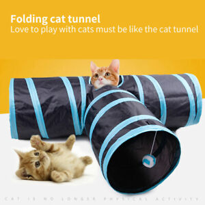 EPaw Collapsible Cat Tunnel Tube Interactive Indoor Cats Peek Hole Kitten Toys