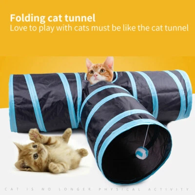 EPaw Collapsible Cat Tunnel Tube Interactive Indoor Cats Peek Hole Kitten Toys - Image 1 of 4
