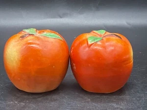 Metà secolo, ceramica, rosso. agitatore mela, sale/pepe, Giappone - Foto 1 di 6