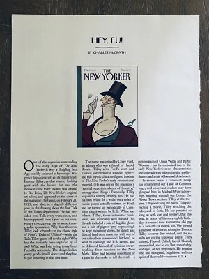 New Yorker Magazine Eustace Tilley Interior Page Origin Article - issue unknown - Image 1 of 2
