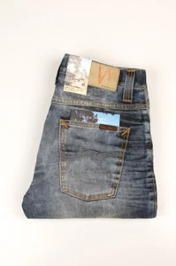 32853 Nudie Jeans Grim Tim Used Blackcoated Blue Men Jeans sz. 30/32 - Picture 1 of 8