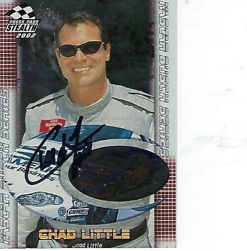 CHAD LITTLE SIGNED 2002 PRESS PASS STEALTH RACING #P49 - NASCAR - Image 1 of 1