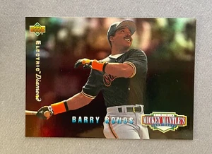 1994 Upper Deck Barry Bonds Mickey Mantle's Long Shots Electric Diamond #MM3 - Picture 1 of 2