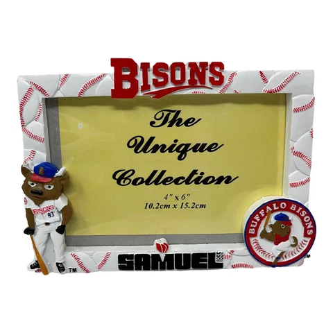 NEW Buffalo Bisons Picture Frame 4"x6" AAA Minor Baseball Buster Bison Mascot Cover