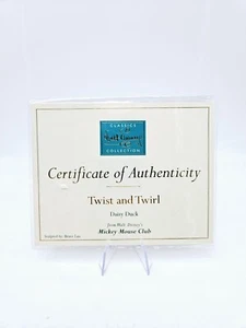 WDCC Disney Twist and Twirl COA Certificate Of Authenticity No Figure - Picture 1 of 2