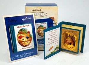 2004 Hallmark Christmas Ornament Winnie the Pooh Sticky Situation Disney Book. - Picture 1 of 8