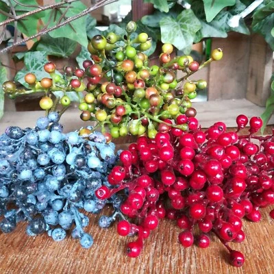 Künstliche Heidelbeeren Attrappen Dekoration Vogelbeeren Obst Dekoobst Beeren  - Bild 1 von 3