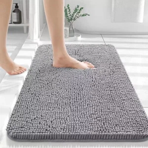 OLANLY Bathroom Rugs 30x20, Extra Soft Absorbent Chenille Bath Rugs, Rubber Dry, - Picture 1 of 7