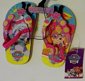 Paw Patrol Girls Beach Flip Flops Sizes 5/6 or 7/8 - Picture 1 of 3