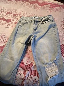 Judy Blue Jeans Womens 16W Lillian High Rise Relaxed Slim Straight Distressed - Picture 1 of 8