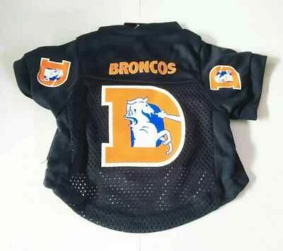 HUNTER MFG DENVER BRONCOS DOG CAT JERSEY THROWBACK RETRO SMALL MEDIUM EXTRA LARGE XL