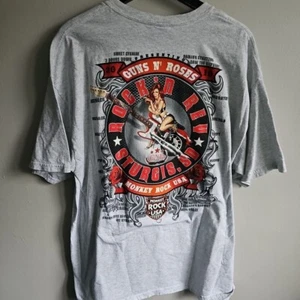Rock N' Rev Guns N' Roses Motorcycle Size XL Gray Monkey Rock USA Shirt - Picture 1 of 8