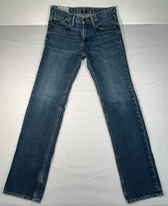 Abercrombie Kids Boys Blue Jeans Size 16 The A&F Slim Straight Medium Wash - Picture 1 of 18