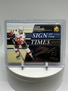 2019-20 SP Authentic - Sign of the Times Black #SOTT-MO Sean Monahan (AU)