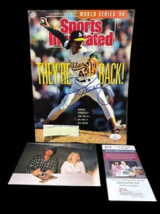 DENNIS ECKERSLEY A'S SIGNED AUTOGRAPH 10/22/90 SPORTS ILLUSTRATED JSA AZ83609 - Picture 1 of 2