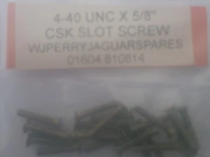 4-40 X 5/8" UNC COUNTERSUNK SLOT SCREWS   UCS511/5  x 20 - Picture 1 of 1