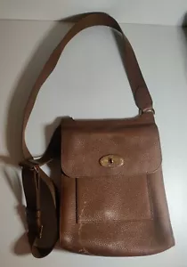 Mulberry Antony Crossgrain Leather Small Bag Brown - Picture 1 of 7
