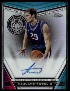 2023-24 Topps Chrome #CA-AT Azuolas Tubelis Certified Autographs - Picture 1 of 2