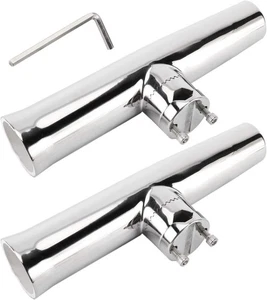 2 Stück Edelstahl Klemme auf Boot Angelrutenhalter für Schiene 7/8" bis 1" - Bild 1 von 9