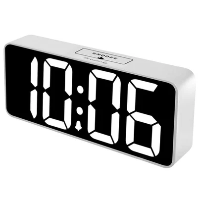 Reloj despertador digital grande de 9 pulgadas para personas mayores con pantalla jumbo puertos USB Foto 1 de 4