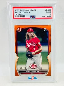 Bowman Draft Rhett Lowder 2023 primera naranja #08/25 PSA 9 - Imagen 1 de 2