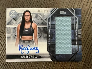 2025 Topps UFC Knockout King Casey O’Neill Auto Jumbo Fight Mat Relic /199 🔥🔥 - Picture 1 of 2
