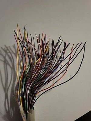 3 Feet fifty strands Of Multi colored Telephone Wire For Crafting - Image 1 of 4