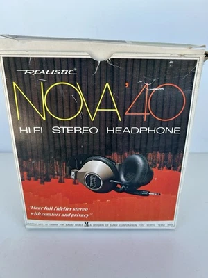 Auriculares estéreo Hi-Fi Realistic Nova 40 NOS caja abierta años 70 Radio Shack Tandy Foto 1 de 4