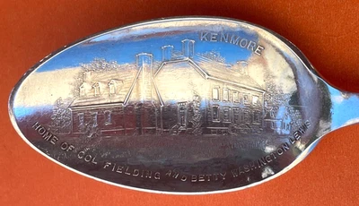 RARO FREDERICKSBURG VIRGINIA GEN. CUCHARA RECUERDO FIELDING HOME PLATA ESTERLINA Foto 1 de 4