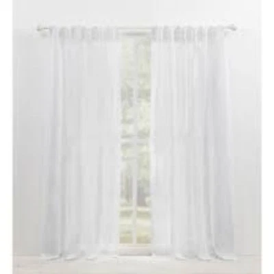 NUEVO Lauren Ralph Lauren Engel Panel Pestaña Trasera Cortina Blanca 96" L x 54" W Foto 1 de 4