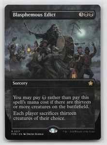 Blasphemous Edict (Borderless) R Foundations 317 NM - Bild 1 von 2