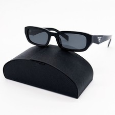 PRADA Sunglasses Black Symbole Logo Rectangle Square 53mm