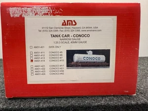 AMS G Narrow Gauge Conoco Tank Car AM31-414 Road #414 - LNIB - Picture 1 of 9