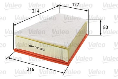 Filtro de aire VALEO 585060 para SEAT SKODA VW Foto 1 de 3