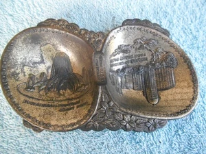 VINTAGE SOUVENIR OF CHICAGO OCCUPIED JAPAN ORNATE DIE CAST METAL ASHTRAY - Picture 1 of 14