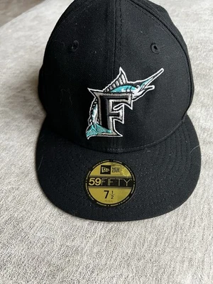 Винтажная шляпа Florida Marlins New Era 1997 World Series Cooperstown 59FIVE 7 1/2 - Изображение 1 из 4