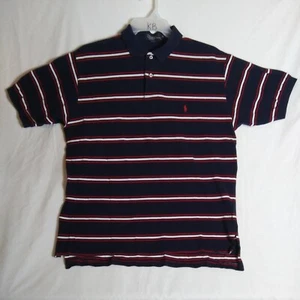 Polo Ralph Lauren Shirt Mens Size XL Button Short Sleeve Blue Stripes - Picture 1 of 11