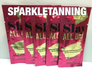 Supre Tan SNOOKI SLAY ALL DAY BRONZER Indoor Tanning Sample Lotion 5 Packets LOT - Picture 1 of 1