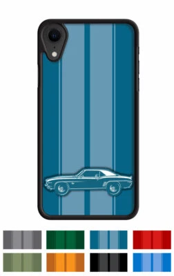 Chevrolet Camaro 1969 Coupe "Stripes" Cell Phone Case iPhone and Samsung Galaxy - Image 1 of 4