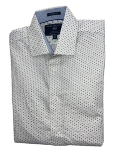 Report Collection Men's Performance Stretch Button Down Shirt Geometric Size S - Picture 1 of 8