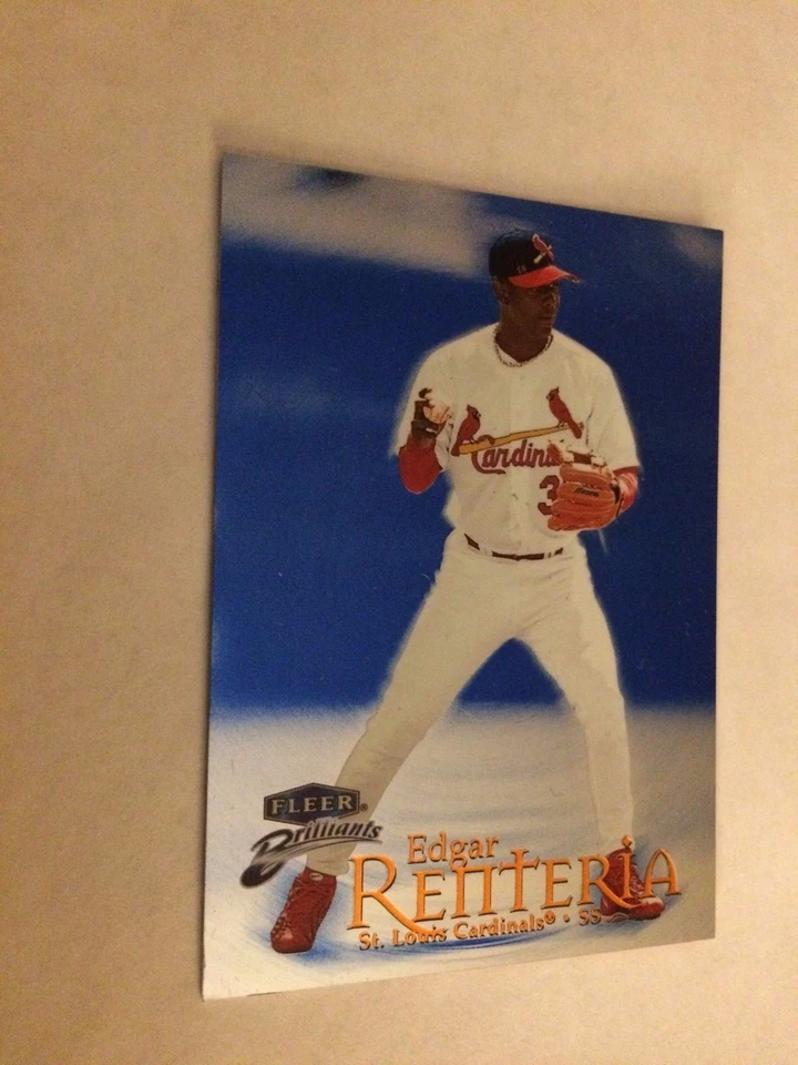 1999 Fleer Brilliants Blue #105B - Edgar Renteria - St. Louis Cardinals - Image 1 of 2