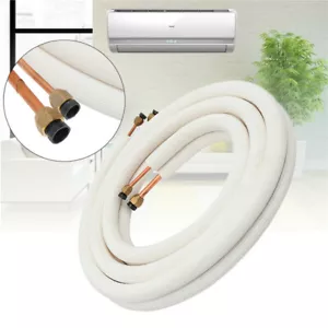 1/4'' 3/8'' Insulated Pipe Air Conditioner Fitting Twin Pair Coil Tube - Picture 1 of 7