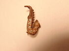 Small Vintage Gold Colored Saxophone Pin