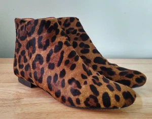 Bettye Muller Animal Print Hair Ankle Boots Women’s 39 EU / 9 US Made in Italy - Picture 1 of 11