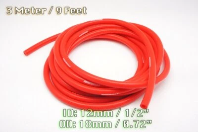 2 METRE RED SILICONE VACUUM HOSE AIR ENGINE BAY DRESS UP 12MM - Image 1 of 3