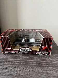 NEW-TEXACO FIRE CHIEF 1957 CHEVY BEL AIR - GEARBOX PEDAL CAR 1/43 Scale Black - Picture 1 of 8