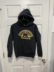 Boston Bruins Hockey Hoodie Black Old Time Hockey Size Youth Large - Picture 1 of 11