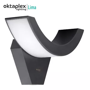 LED Außenleuchte Lima 10W IP54 warmweiß | Außenlampe Anthrazit Wandleuchte 230W - Bild 1 von 5